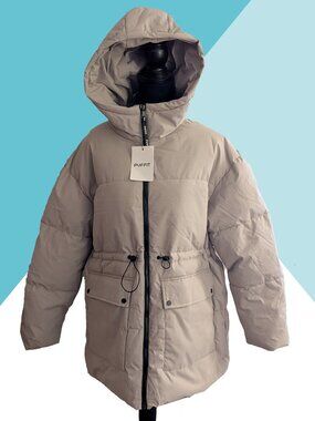 NWT Puffit Taupe Jacket Coat